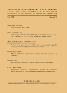 Analiza dokładności opracowania średnich wartości anomalii siły ciężkości