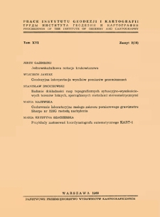 Prace Instytutu Geodezji i Kartografii 1969 t.16 z. 2(38) - wprowadzenie