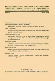 Prace Instytutu Geodezji i Kartografii 1968 t.15 z. 2(35) - wprowadzenie