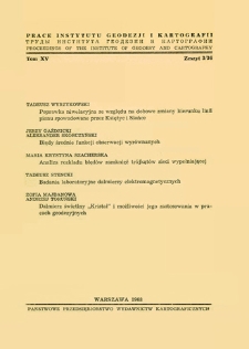 Prace Instytutu Geodezji i Kartografii 1968 t.15 z. 3(36) - wprowadzenie