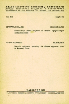 Prace Instytutu Geodezji i Kartografii 1966 t. 13 z 3(30) - wprowadzenie