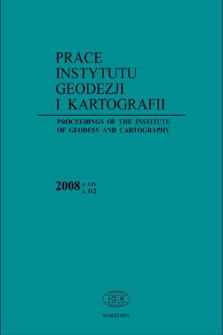 Prace Instytutu Geodezji i Kartografii 2008 z. 112 - wprowadzenie