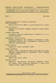 Prace Instytutu Geodezji i Kartografii 1964 t. 11 z. 2(24) - wprowadzenie