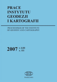 Prace Instytutu Geodezji i Kartografii 2007 z. 111 - wprowadzenie