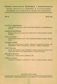 Prace Instytutu Geodezji i Kartografii 1963 t. 10 z. 1(21) - wprowadzenie