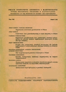 Prace Instytutu Geodezji i Kartografii 1961 t. 8 z. 2(18) - wprowadzenie