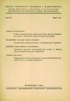 Prace Instytutu Geodezji i Kartografii 1960 t. 7 z. 2(16) - wprowadzenie