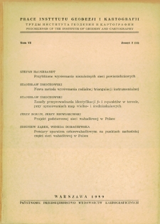 Prace Instytutu Geodezji i Kartografii 1959 t. 6 z. 2(14) - wprowadzenie