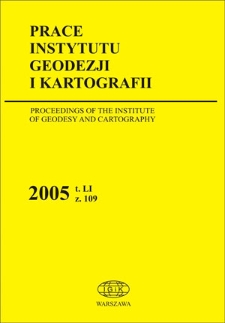 Prace Instytutu Geodezji i Kartografii 2005 z. 109 - wprowadzenie