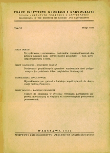 Tablice do obliczania w systemie wysokości normalnych poprawki niwelacyjnej ze względu na nierównoległość powierzchni poziomowych