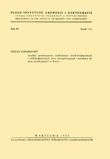 Analiza porównawcza dokładności wielkotrójkątowych i małotrójkątowych sieci triangulacyjnych nawiązana do prac geodezyjnych w Polsce