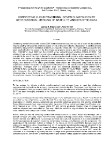 Correcting cloud fractional cover climatology by geostatistical merging of satellite and synoptic data