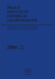 Prace Instytutu Geodezji i Kartografii 2006 z. 110 - wprowadzenie