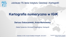 Kartografia numeryczna w IGiK