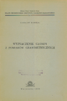 Wyznaczenie geoidy z pomiarów grawimetrycznych