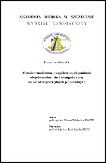 Metoda transformacji współrzędnych punktów niejednorodnej sieci triangulacyjnej na układ współrzędnych jednorodnych